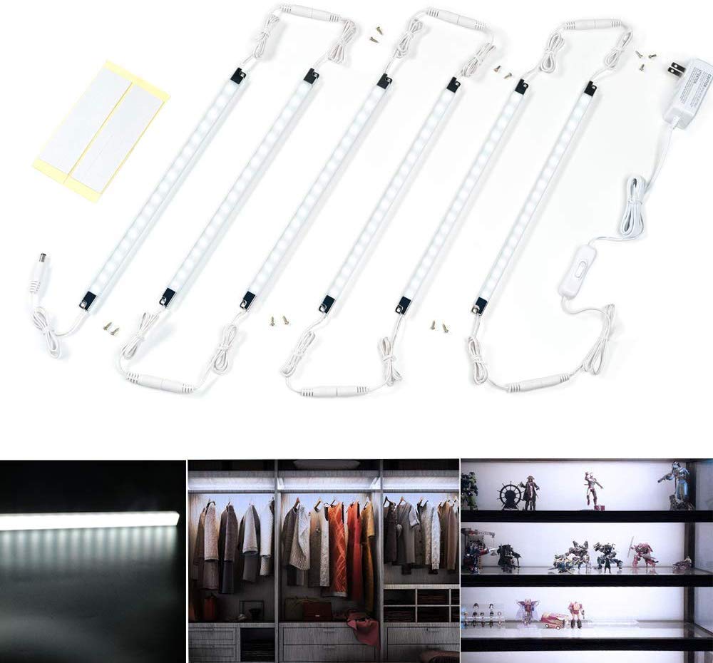 

Detolf LED Lighting Stick Light for Figures, Display Cases, Under-Shelf Mount, 6-Pack - Daylight (6000K)