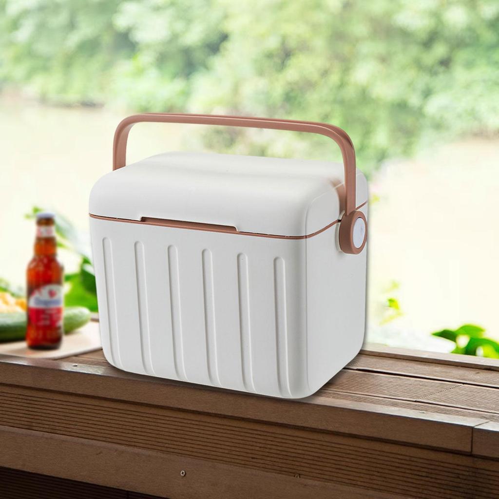 6L Insulated Cooler Box Personal Beverage Storage Organizer for Home Travel Barbecue Party - Cold/Heat Preservation