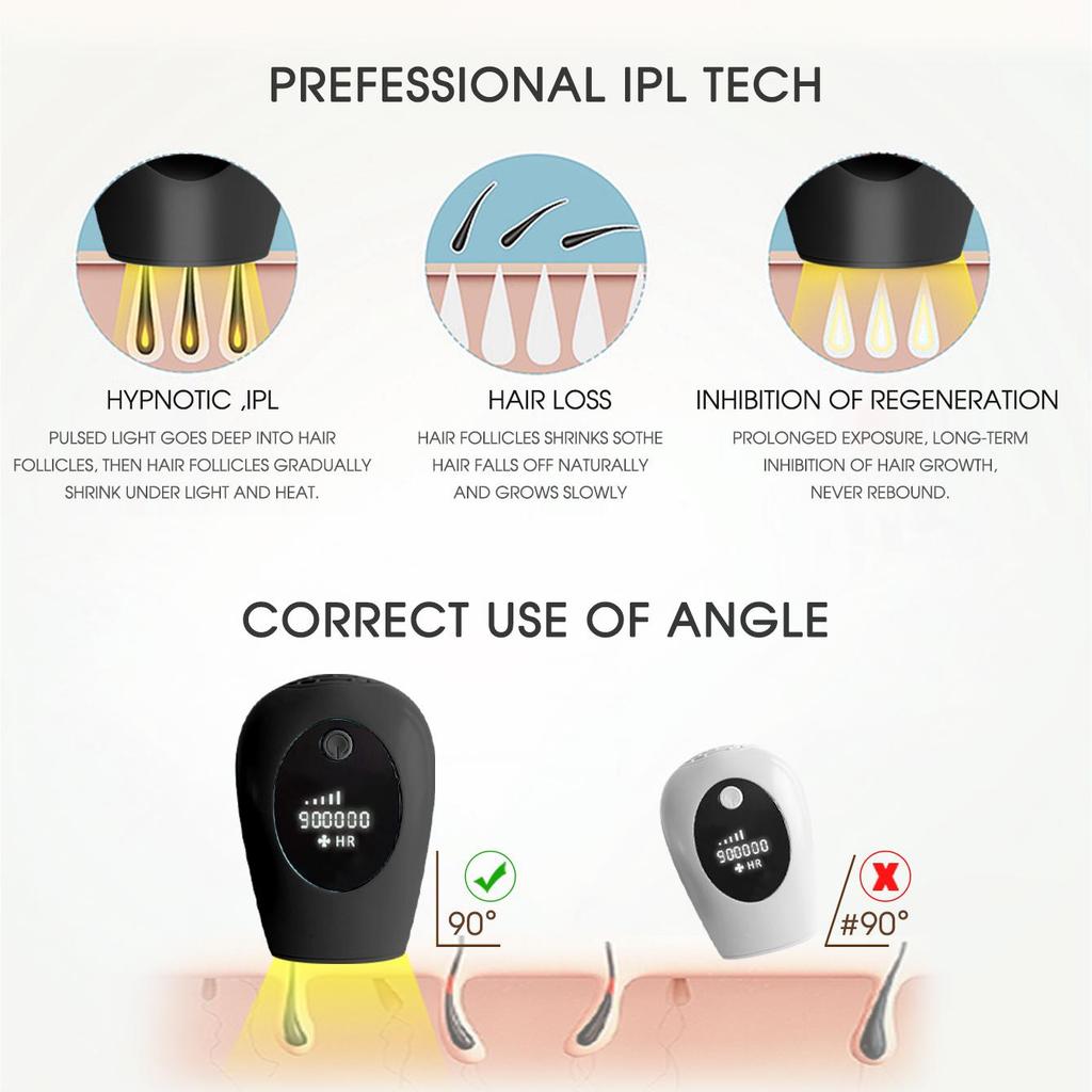 IPL Hair Removal Devices Painless Permanent Hair Remover Electric Epilators for Armpits Legs Arms Bikinis Line At-Home Use Depilator Device