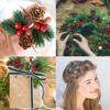 24Pcs Christmas Artificial Flower Red Berry Pine Cone Holly Xmas Party Decor