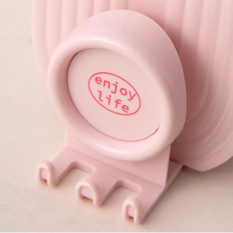 Wandmontierter Zahnbürstenhalter Stanzfrei Gurgelbecher Aufbewahrungsregal Auf dem Kopf stehendes Zahnbürstenbecher-Set