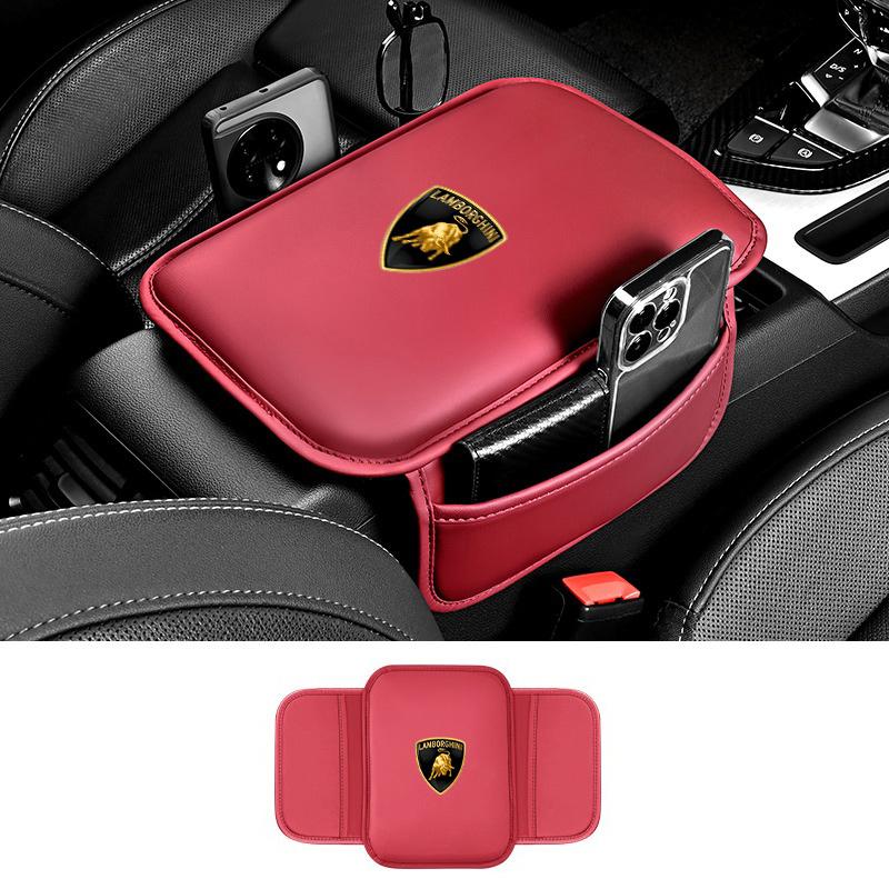 

For Lamborghini Urus Huracan Aventador Premium Car Interior Armrest Box Pad Leather Armrest Mat Storage bag Cover Accessories