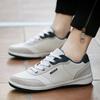 Men's Sports Casual Shoes  Spring Comfortable and Breathable Travel White Shoes Running Lace-up Men's Tennis Shoes No. 46
