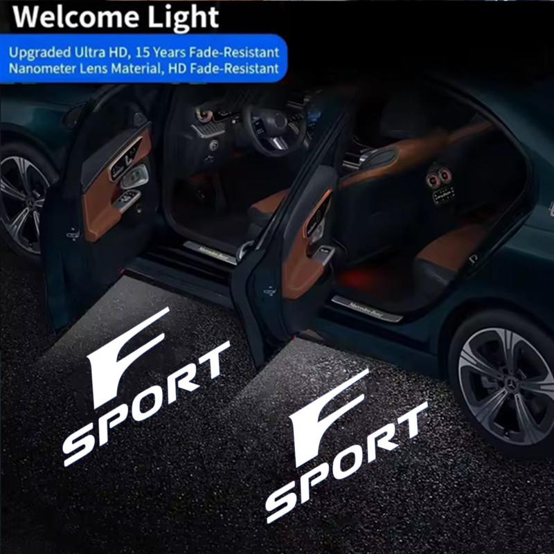 2pcs For Lexus F SPORT ES RX NX LS UX LM LX GX LC RZ IS CT GS RC HS SC TX LB Car Door LED Courtesy Lights Projector Lamp