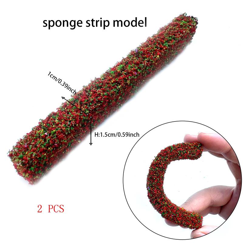 2 Stück Simulation DIY Materialien Graszaun Strauchstreifen Grün Sandtisch Miniaturmodell Für Außen Innen Gebäude Diorama