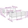 VidaXL Salon de jardin 7 pcs et coussins bois massif sapin de douglas 3299306