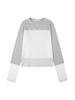 TUOMIO Texture Mixed Long Sleeves [Light Gray]