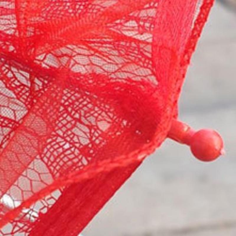 60Cm Women Ladies Cotton Lace Parasol Umbrella Bridal Wedding Party Handmade