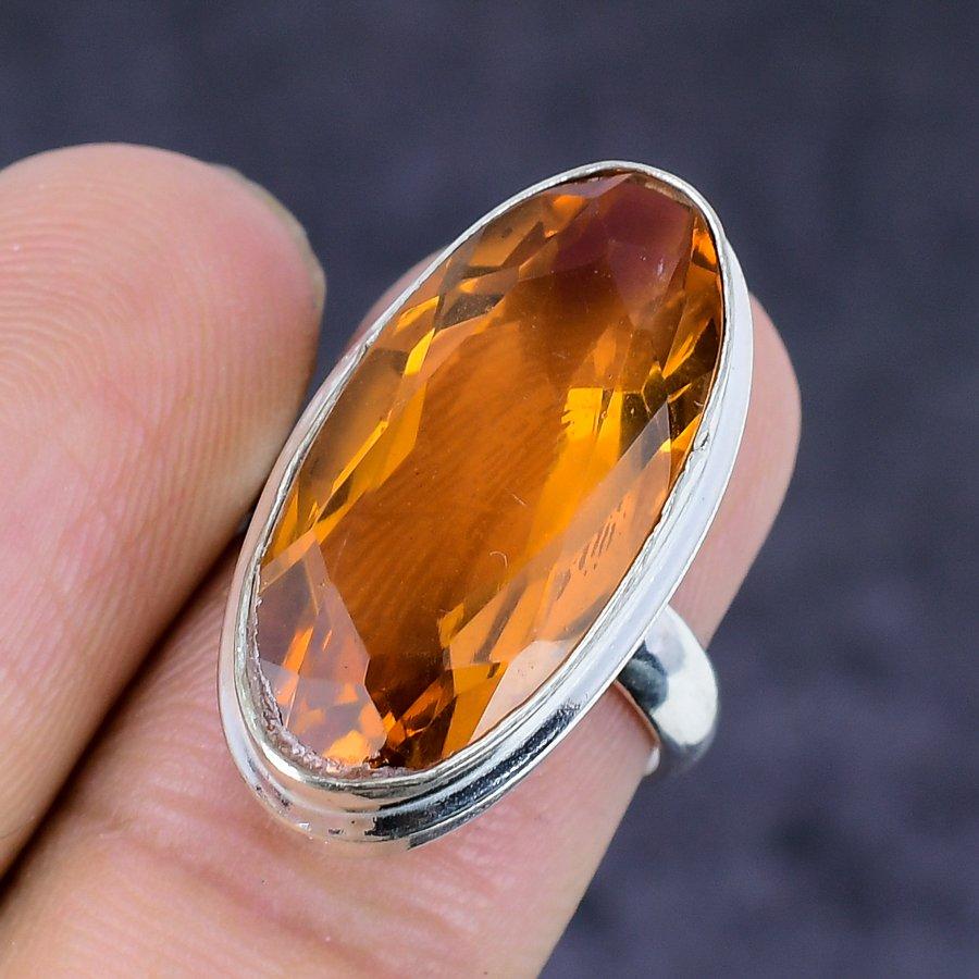 Natural Morganite Gemstone Handmade 925 Sterling Silver Jewelry Ring Size 6 D5T23