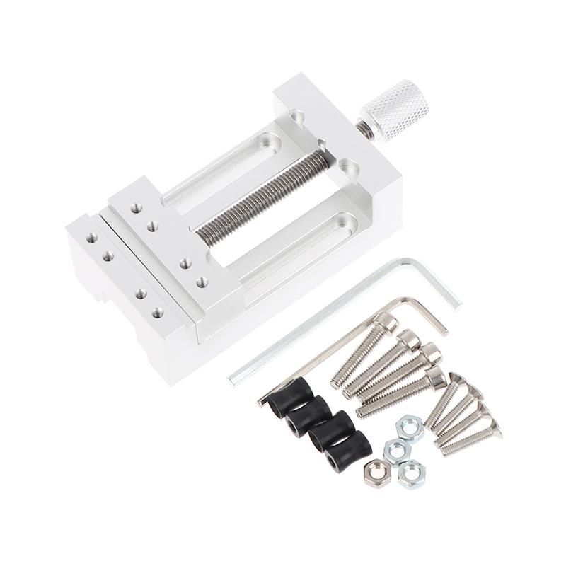 Micro Exquisite Drill Press Vise With Rubber Soft Jaws Portable Drilling Guide Jig Woodworking Adjustable Punch Locator