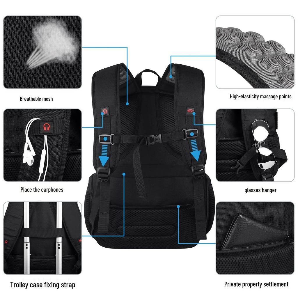 Unisex Anti-Theft School & Laptop Backpack