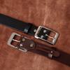 Men'S Simple And Versatile Fashion Light Luxury Stainless Steel Buckle Belt Men'S Genuine Leather First Layer Cowhide Business Leisure Belt Men