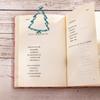 1/3Pcs Christmas Tree Bookmark with Card Tree Shape Acrylic Book Page Marker Clip Decoration Book Lovers Birthday Holiday Gift