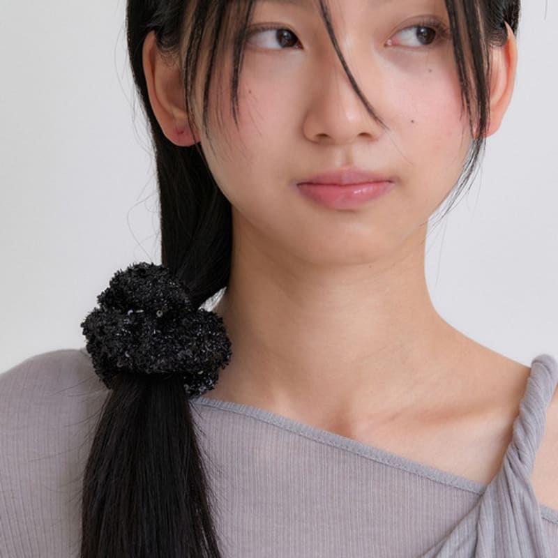 

OVLA мини-скранч с пайетками_черный,белый HS022 black