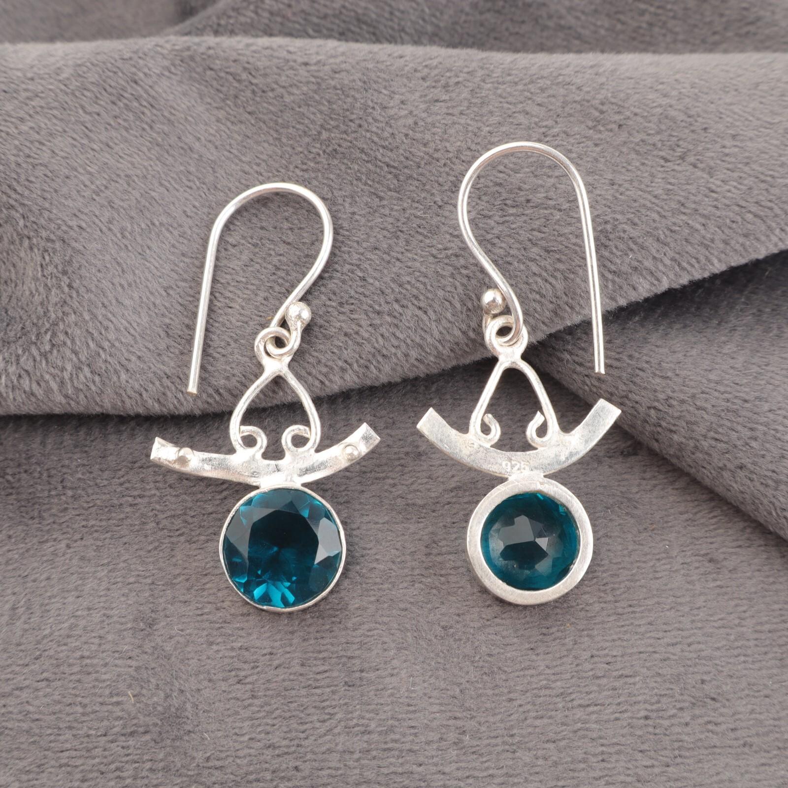 

Apatite Gemstone 925 Sterling Silver Jewelry Handmade Dainty Earrings 1.63 EE-152-14