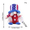 Patriotic Flag Dwarf Doll: Striped Faceless Ornament for Independence Day
