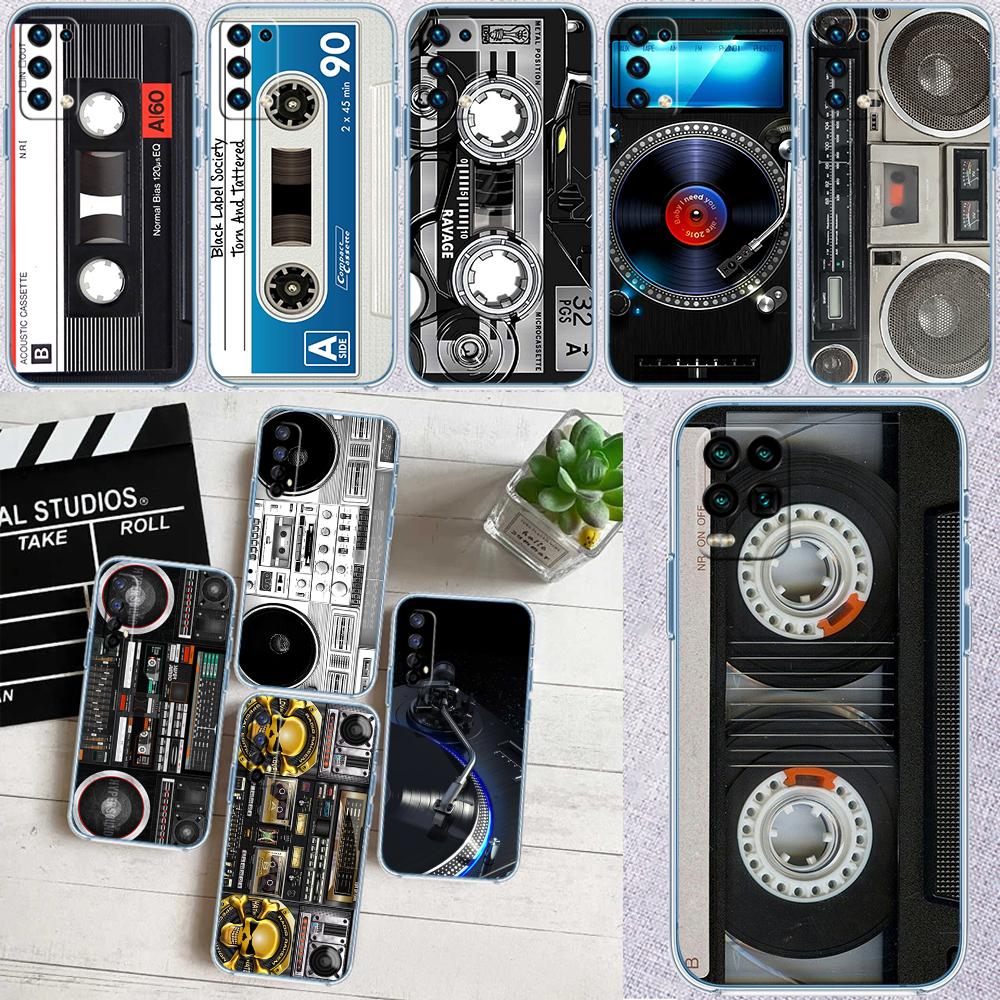 Cassette Vintage Boombox Tape Transparent Phone Case for Motorola Moto Edge 20 30 40 50 S30 Fusion Ultra Pro Neo Lite + G200 G23