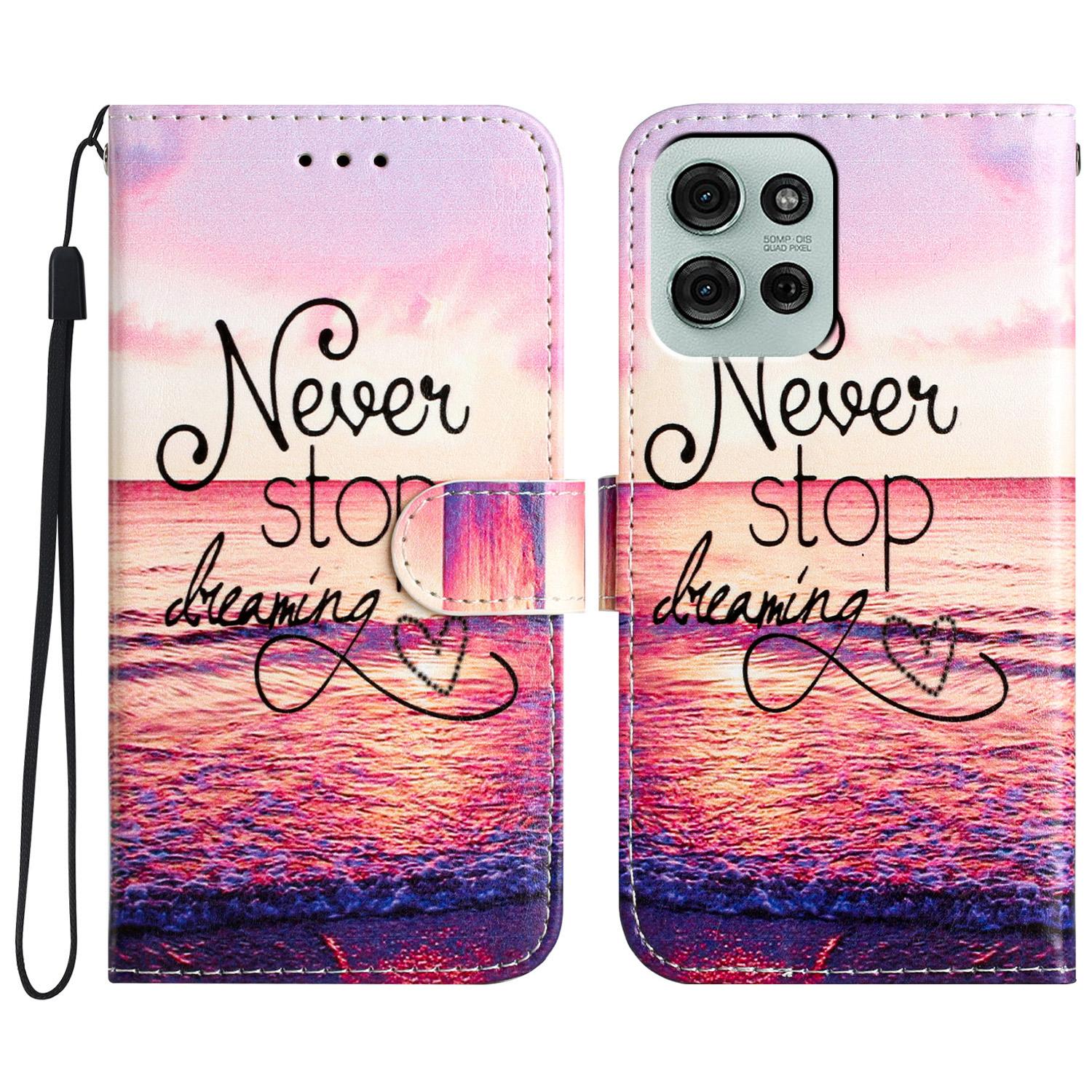

For Motorola Moto G75 5G Wallet Case Printed Pattern Design Leather Phone Cover G