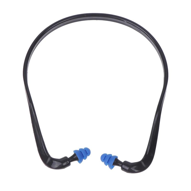 

1PC Sleeping Working Noise Reduction Ear Plugs Soft Silicone Head-mounted Earplugs Protector Anti-Noise Earmuff синий