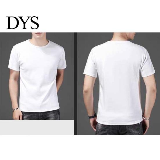 Short Sleeve Men Top Summer T-shirt Plus Size Solid Color Round Neck Inner Sleeves Mid Length Good Breathability Pullover Bottoming Shirt