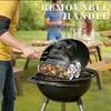 Stainless Steel Portable BBQ Rolling Grill Cage, Cylinder Smoker Net 304