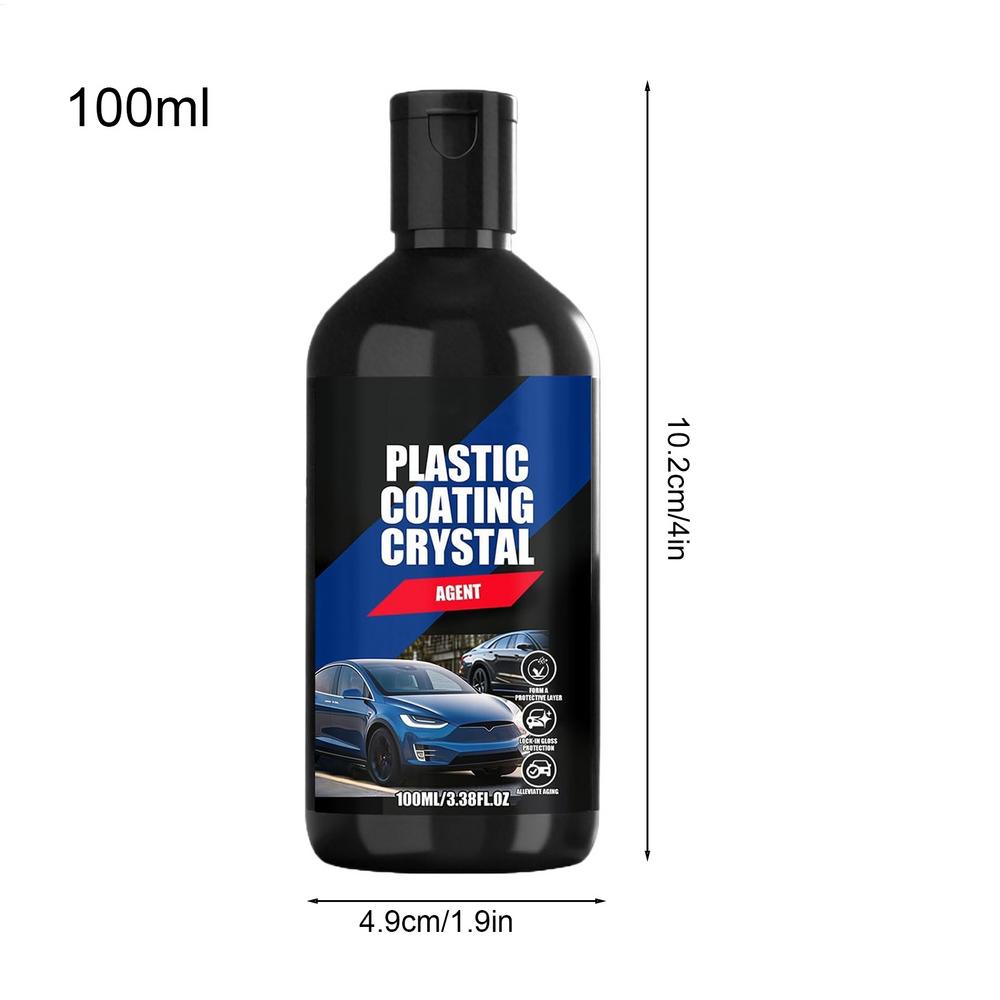 1pc Car Black Trim Restorer 100ml Long Lasting Coating Trim Restorer for Vehicle SUV Truck Detailing Interior Exterior Dashboard