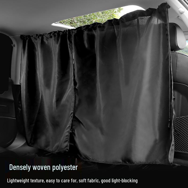 Car Interior Privacy and Sunshade Partition Curtain for Front/Rear Seat – Blackout Heat Insulation for Baby & Middle Seat