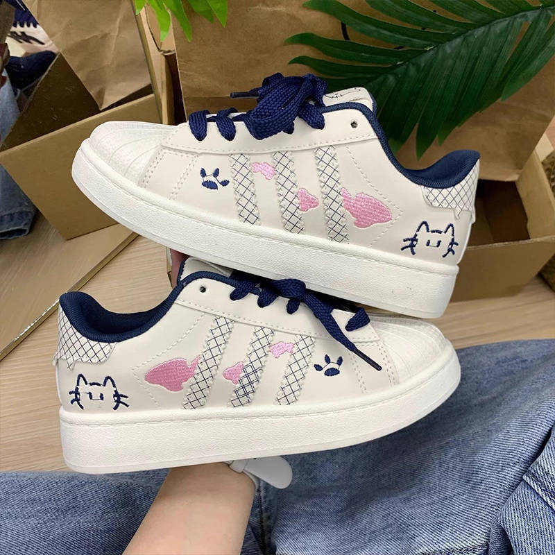 Original Khaki Shell Head HelloKitty Ins High Value Casual Shoes Student Party Japanese Versatile Board Shoes