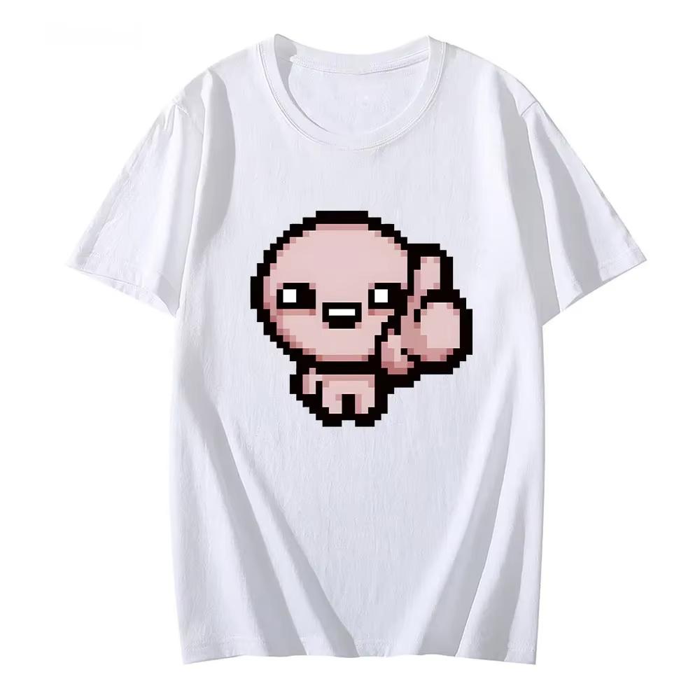 Rolig tecknad rund halsad t-shirt kläder med Isaacs bindning t-shirt bekväm t-shirtärm estetiska kläder streetwear toppar