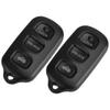 2pcs Black ABS 3+1 Buttons Remote Key Fob Shell Case Fit for Toyota 4Runner 2002-2009
