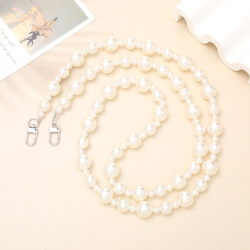 Handmade Pearl Crossbody Phone Case Lanyard with Beaded Charm