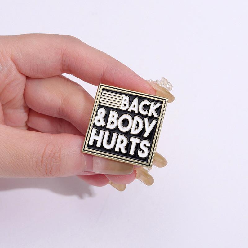 Chic Geometric Letter Pins With Creative Cartoon Designs In Bold Color Options All For