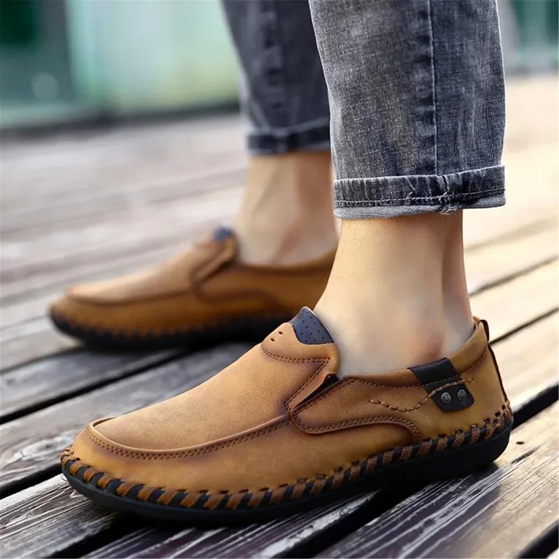 Fashion Lightweight Leather Casual Shoes Classic Design Men's Leather Shoes And Waterproof Suitable For All Seasons Durable