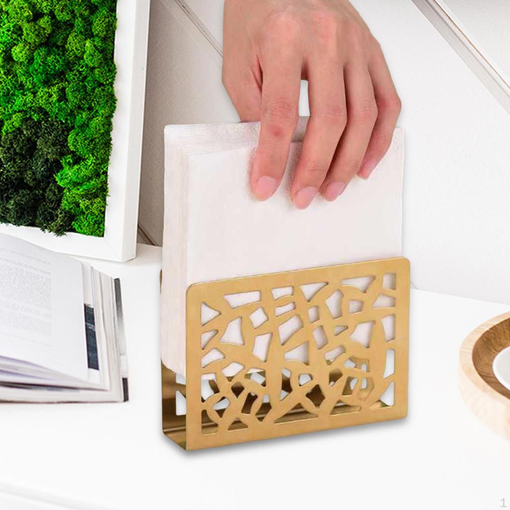 Napkin Holder Stainless Steel Paper Organizer Freestanding Modern Towel Rack for