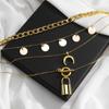 2022 Fashion New Luxury Bracelet Moon Lock Ot Pendant Hollow Out Student Cute Jewelry Couple Sweater Chain
