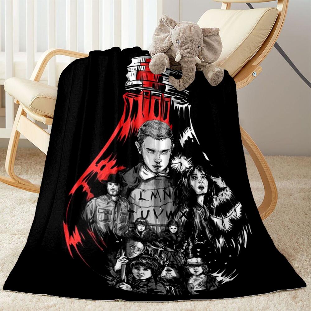 Stranger Things Blanket Suitable for sofas,travel, living rooms also a good gift for friends and family Suitable for all seasons.
