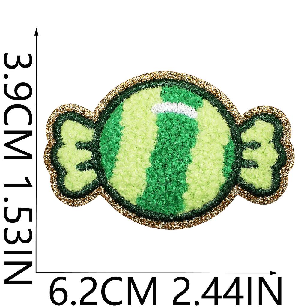 Sweet Candy Embroidery Cloth Sticker Lollipop Chapter Boy Clothes Bag Decoration Carrot Fudge Patch Sticker Ironing