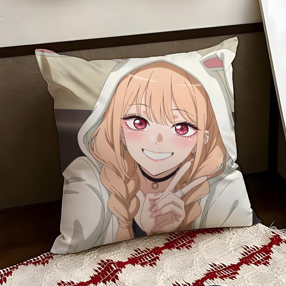 Anime DDressUp DDarling Cushion Cover Reversible Soft Durable Pillow Cover Home  Car MultiScene Use for Daily Comfort
