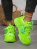 Fashion Spring Women Sneakers Green Platform Sneakers Thick Sole Sports Shoes Fashion Luxury Chunky Sneakers Tennis Slip On Casual Shoes