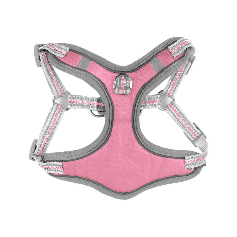 New pet vest type traction rope pet chest and back reflective and breathable small and medium dog traction rope set