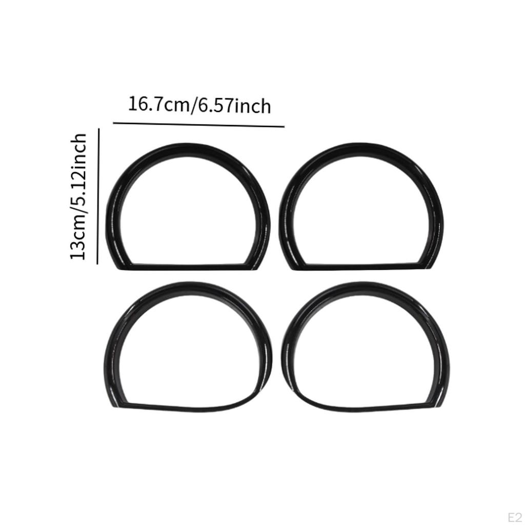 4 Pieces Headlight Lampshade Cover,Bezels Trim Car Headlamp Lampshade,Headlight