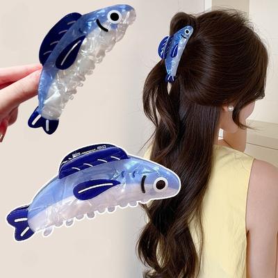 Mode Sardinen Haarspange für Frauen Mädchen Rutschfest Cartoon Haarnadel Acetat Druck Niedliche Haarspangen Geschenke Bekleidungszubehör