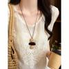 Retro new Chinese ethnic style woven long necklace women's high-end bohemian matching clothes old money accessories