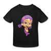 XFSHANG Camiseta Manga Curta Estilo Bebê Bubble Guppies Oona Preta Tamanho Infantil EUA 5-6