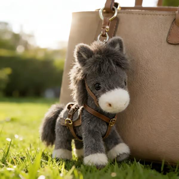 Ponytata Plush Pony Keychain With Anodized Finish And Gift Box For Kids And Teens
