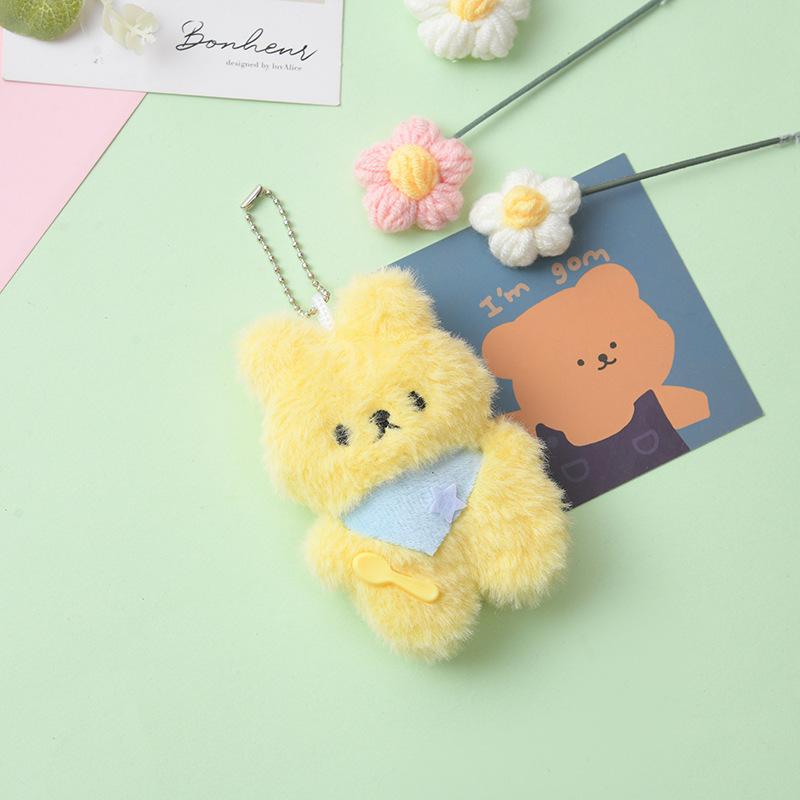 Cute Plush Keychain Dolls Animals Pendant Keyring for Women Girls Cartoon Plushies Doll Schoolbag Backpack Charm Keychain Gift