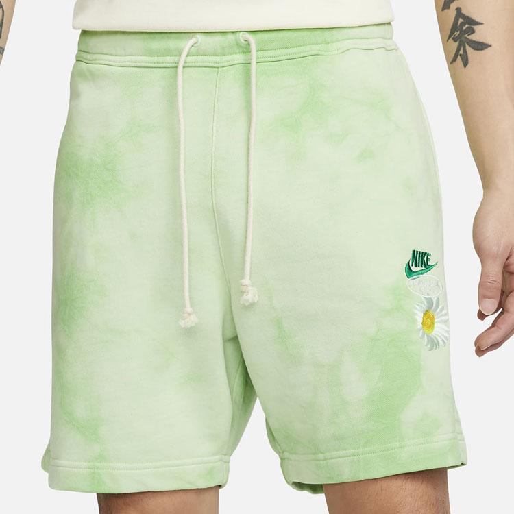 Nike French Terry Solid Logo Embroidered Shorts Men Bottoms Light-Green DM5017-332
