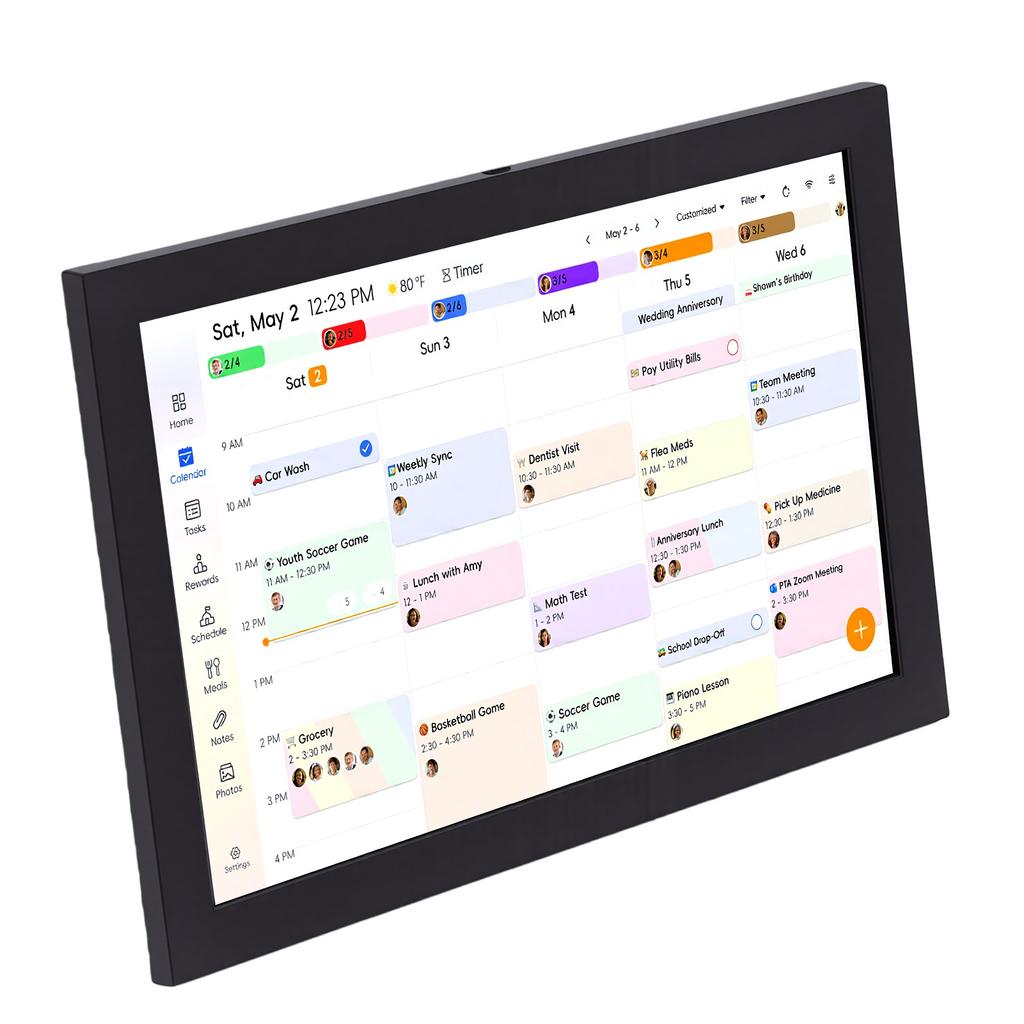 Smart Digital Calendar 10.1in Wall Planner HD Touchscreen Interactive Display with WiFi Sync Chore Chart for Family