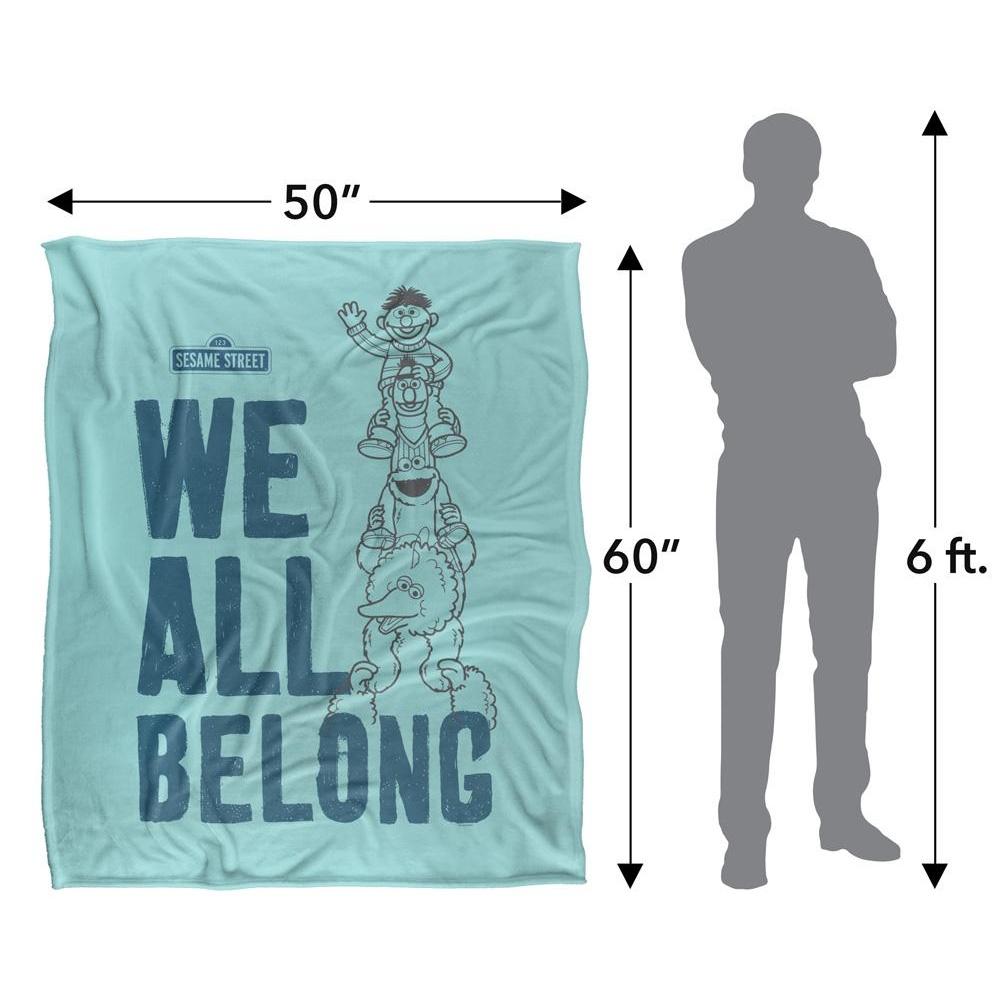Sesame Street We All Belong Silky Supersoft Blanket