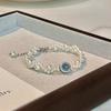 S925 Silver Pink Chalcedony and Pearl Jewelry Set: Bracelet, Necklace, Ring, Earrings - Perfect Gift for Girlfriends & Besties